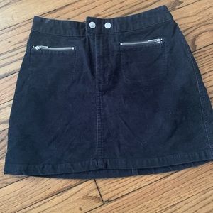 Abercrombie & Fitch navy blue velvet skirt